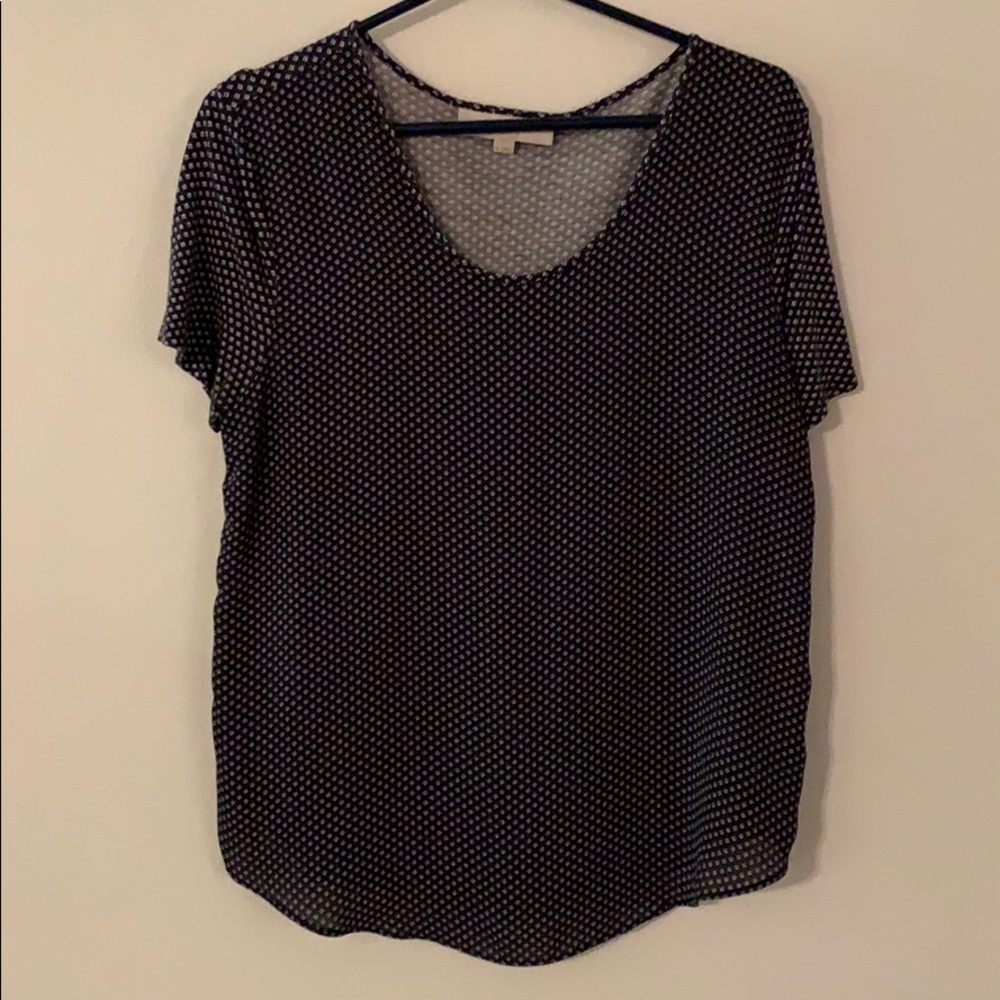 Loft Navy with white diamond pattern top